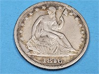 1846 O  Silver  Seated Liberty Half Dollar Coin