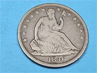 1846 O Silver  Seated Liberty Half Dollar Coin
