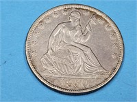 1850 O Silver  Seated Liberty Half Dollar Coin