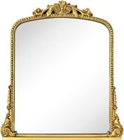 $170  Antiqued Gold Ornate Mirror Arched Mantel Wa