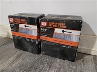 (2) Boxes Cupped Head Drywall Nails