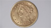 1880-S $5 Gold Liberty Head