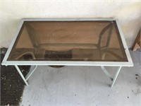 38"x22'18" Smoked Glass Top Patio Table