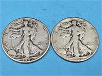 2-1945 D Silver Walking Liberty Half Dollar