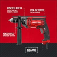 CRAFTSMAN 1/2-in 7-Amp Corded Hammer Drill (Tool O