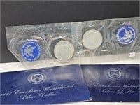 2-1971 Eisenhhower Uncirculated 40% Silver $ Coins