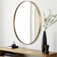 JENBELY Oval Bathroom Mirror, 24"x36" Gold
