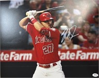 Angels Mike Trout Signed 11x14 with COA