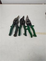 LOT OF 3 PAIRS OF METAL CUTTERS