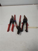 LOT OF 3 PAIRS OF METAL CUTTERS