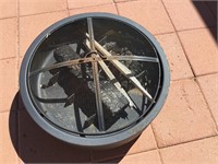 24" x 1' Outdoor Metal Fire Pit
