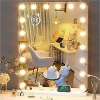 Hasipu Vanity Mirror with Lights, 22" x 28"