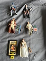 Star Wars Figurines Ft Obie Wan Kenobi, Luke, Leia