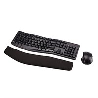 Amazon Basics Ergonomic Wireless Keyboard Mouse Co