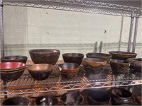 11 wooden bowls