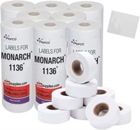 (White) Pricing Labels for Monarch 1136 Price Gun