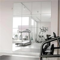 PETAFLOP Gym Mirror Tiles 11"x 14"(16 Pcs), Self