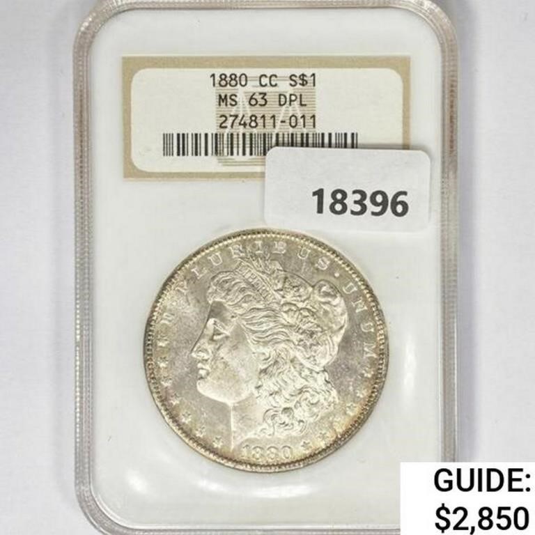 1880-CC Morgan Silver Dollar NGC MS63 DPL