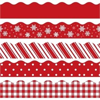 Whaline 69Ft Christmas Bulletin Border Stickers Re