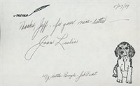 Joan Leslie signed note