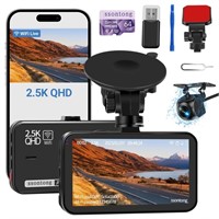 Dash Cam Front and Rear, Dash Camera for Cars WiFi