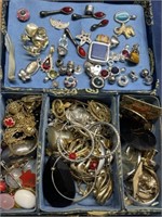 Mixed jewelry lot wearable or craft in box