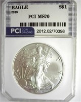 2018 Silver Eagle PCI MS70