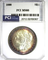 1890 Morgan MS66 LISTS $20000