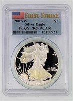 2007-W Silver Eagle PCGS PR69 DCAM First Strike