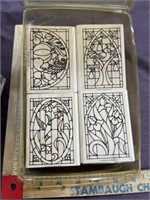 Stained glass Crafting stamp lot