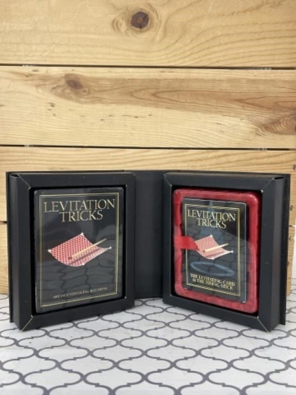 Levitation tricks book and cards