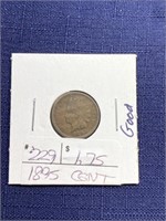 1895 Indian penny coin