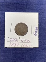 1899 Indian head penny coin