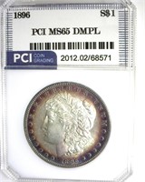 1896 Morgan MS65 DMPL LISTS $1300