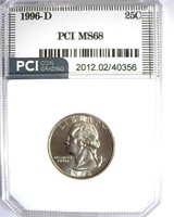 1996-D Quarter MS68 LISTS FOR $360
