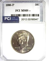 1998-P Kennedy MS68+ LISTS $1400 IN 68
