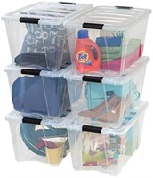 IRIS USA 50.2L (53 US QT) Stackable Plastic Storag