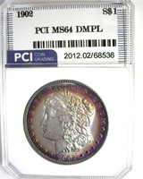 1902 Morgan MS64 DMPL LISTS $22500