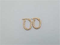 14K Yellow Gold Hoop Earrings 1.2 gr