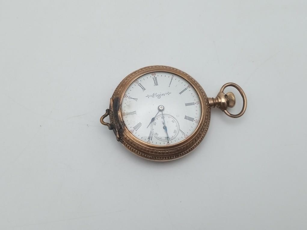 Gold Elgin Pocket Watch Keystone 20 Year Case