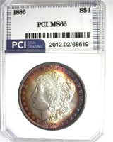 1886 Morgan MS66 LISTS $450
