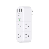 USB Outlet Extender Surge Protector - with Rotatin