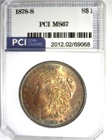 1878-S Morgan MS67 LISTS $9250