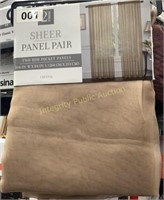 2 Panel Sheer Curtains 104” x 84”