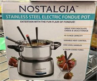 Nostalgia Stainless Steel Electric Fondue Pot