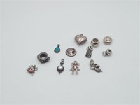 Sterling Silver Charm lot Some Pandora type