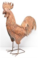 Rust Rooster Yard Decor