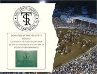 4 Bleacher Seats to the Tri State Rodeo