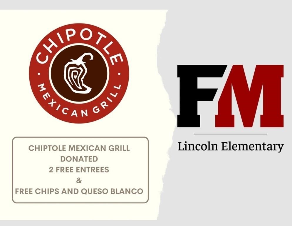 Chipotle - 2 Free Entrees & Chips & Queso