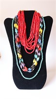 Multi-String Beaded Necklaces
